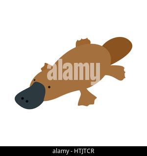 Australian platypus icon, isometric 3d style Stock Vector