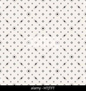 Seamless pattern. Classical abstract wrapping background. Simple texture with regularly repeating geometrical shapes, dots, rhombuses, circles, oval.  Stock Vector