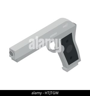 Gun icon, isometric 3d style Stock Vector