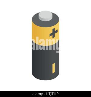 Battery icon, isometric 3d style Stock Vector