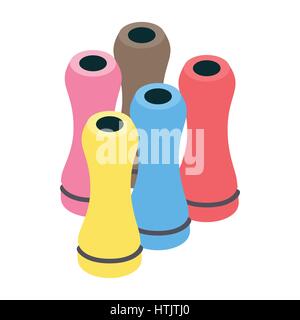 Colorful mouthpiece icon, isometric 3d style Stock Vector