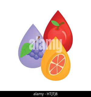 Tastes of electronic cigarette icon Stock Vector