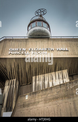 A Room for London, a boat-shaped, one-bedroom hotel moored above the Southbank Centre Stock Photo