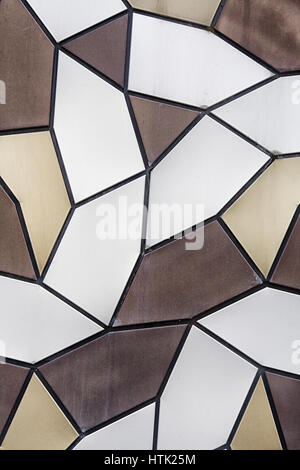 Mosaic in cream brown and white Stock Photo