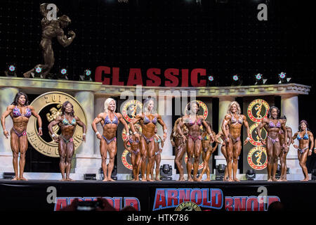 March 3rd 2017, Columbus, OH, USA;  Competition during Women's Physique as part of the Arnold Sports Festival on March 3, 2017, at the Greater Columbus Convention Center in Columbus, OH. Stock Photo