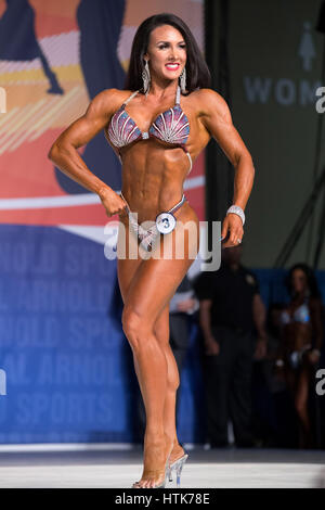 March 3rd 2017, Columbus, OH, USA;  Krystal Ricci (3) competes in Figure International as part of the Arnold Sports Festival on March 3, 2017, at the Greater Columbus Convention Center in Columbus, OH. Stock Photo