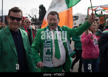 Birmingham, UK. March 12th, 2017 - St. Patrick's Day. Parade in Birmingham. Credit: Slawomir Kowalewski/Alamy Live News Stock Photo