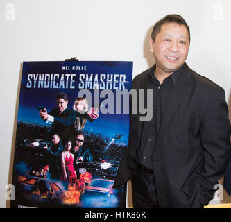 Los Angeles, California, USA. 11th March, 2017.  John Gumboc attends the world premiere of   'Syndicate Smasher', an action-packed crime thriller movie, at the Downtown Independent Theatre in Los Angeles, California, on March 11, 2017. © Sheri Determan/Alamy Live News