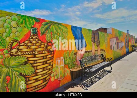 Painted in Trigueros, Huelva, Andalusia, Spain Stock Photo
