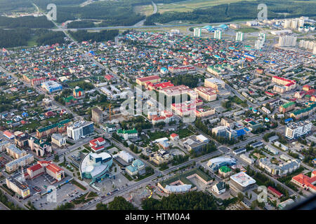 Khanty-Mansiysk city, top view Stock Photo