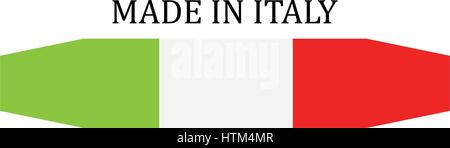 Made in Italy illustrated on white background in vector Stock Vector