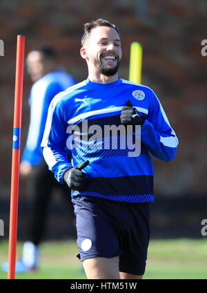 Leicester City's Danny Drinkwater during the training session at Belvoir Drive Training Ground, Leicester. Stock Photo