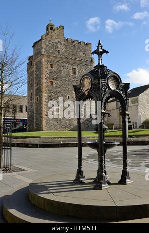 Commemorative fountain dedicated to the record reign of Queen Victoria in Stranraer, Scotland, UK, Europe Stock Photo