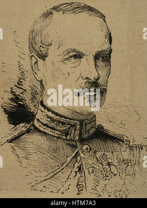 Charles Auguste Frossard (1807-1875). French general. Portrait. Engraving. 'La Ilustración Española y Americana', 1870. Stock Photo