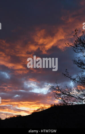 Sunset over ardnamurchan;scotland Stock Photo