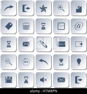 Set of universal web icons , flat style, vector illustration. Stock Vector