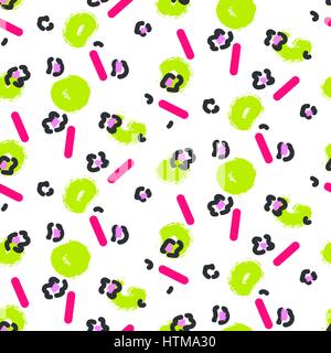 Abstract leopard stain and green spots pattern. Stock Vector