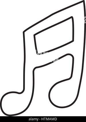 semiquaver note icon outline collection in black and on white ...