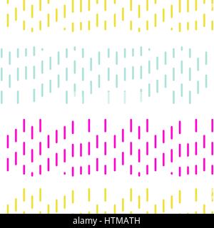 Simple dashed stitch embroidery vector seamless pattern. Stock Vector