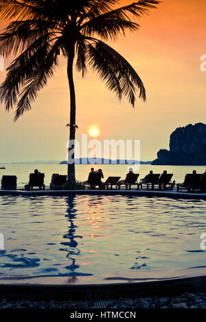 Railay Bay Resort & Spa hotel.  Railay West Beach. Railay. Krabi province, Thailand. Stock Photo