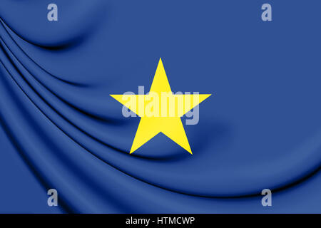 Republic of Texas (1836-1839) Flag. 3D Illustration. Stock Photo