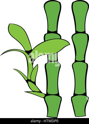 Green bamboo stem icon cartoon Stock Vector