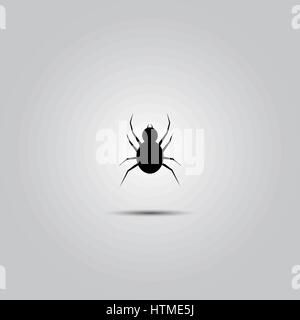 Spider logo template. Spider icon. Flat spider Stock Vector