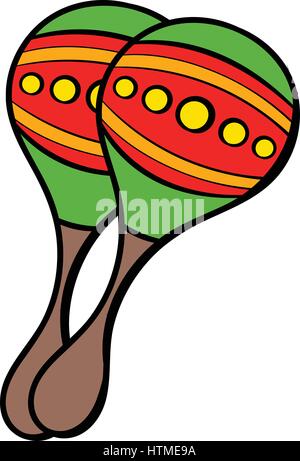 Maracas icon cartoon Stock Vector