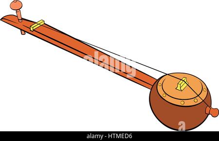 Traditional Indian ektara icon cartoon Stock Vector