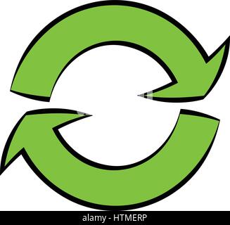 Green circular arrows cartoon icon Stock Vector Image & Art - Alamy