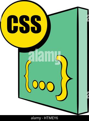 CSS file icon cartoon Stock Vector