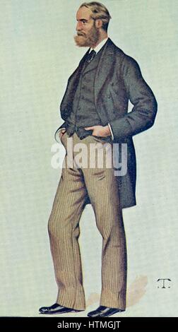 'Anti-Rent': Charles Stewart Parnell (1846-1891) Irish politician. Supporter of Home Rule and President of the Irish Land League. After cartoon in 'Vanity Fair', London, 1880. Stock Photo