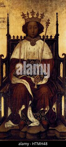 Richard II (6 January 1367 – 14 February 1400) King of England of the House of Plantagenet. He ruled from 1377 but was deposed in 1399. Stock Photo