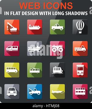 High-speed transportation icons set. Outline set of high-speed ...