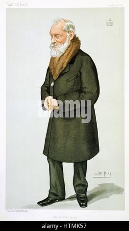 William Thomson, Lord Kelvin (1824-1907) Scottish physicist and mathematician. Second law of thermodynamics: Temperature scale: Atlantic telegraph cable: Mirror galvanometer. 'Spy' (Leslie Ward) cartoon from 'Vanity Fair', London, 29 April 1897 Stock Photo