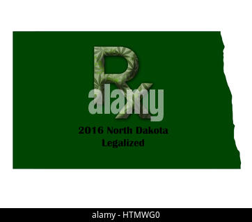 Map of North Dakota Stock Photo - Alamy