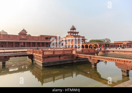 Panch Mahal or five-storey palace, Royal Palace, Fatehpur Sikri, Uttar Pradesh, India Stock Photo