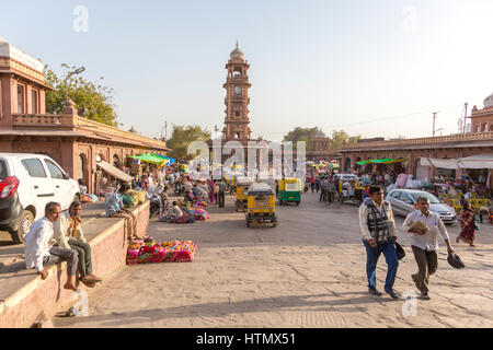 Clock Tower and Sardar Market, Jodhpur, India Stock Photo