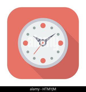 Clock. Single flat color icon. Vector illustration. Stock Vector