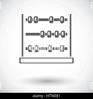 Abacus. Single flat icon on white background. Vector illustration. Stock Vector