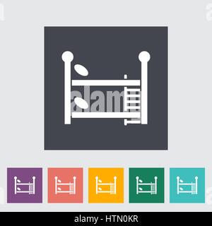 Bunk bed icon. Flat vector related icon for web and mobile applications. It can be used as - logo, pictogram, icon, infographic element. Vector Illust Stock Vector