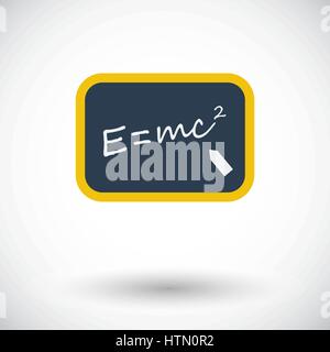 E = mc2. Single flat icon on white background. Vector illustration. Stock Vector