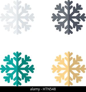 Christmas snowflakes  icon flat style Stock Vector