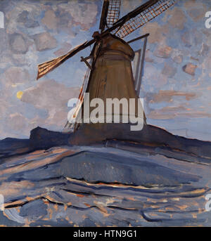 Piet Mondrian - Windmill (ca.1917) Stock Photo