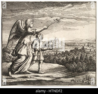 Wenceslas Hollar - The angelic guide (State 1) Stock Photo