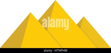 Pyramide icon, flat style Stock Vector