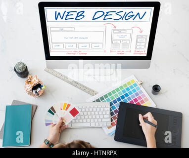 Web Design Layout Content Template Graphic Concept Stock Photo