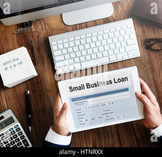 Small Business Loan Form Concept Stock Photo