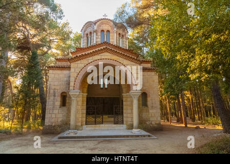 Tatoi: The royal cemetery of Tatoi. - Tatoi was originally the Summer Residence of the Greek Royal family which was eventually used as their year roun Stock Photo