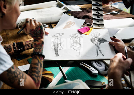 Fashion Designer Stylish Showroom Concept Stock Photo